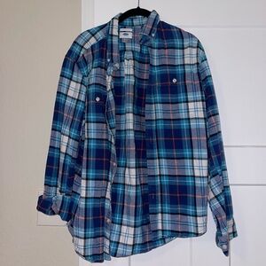 Old navy blue flannel